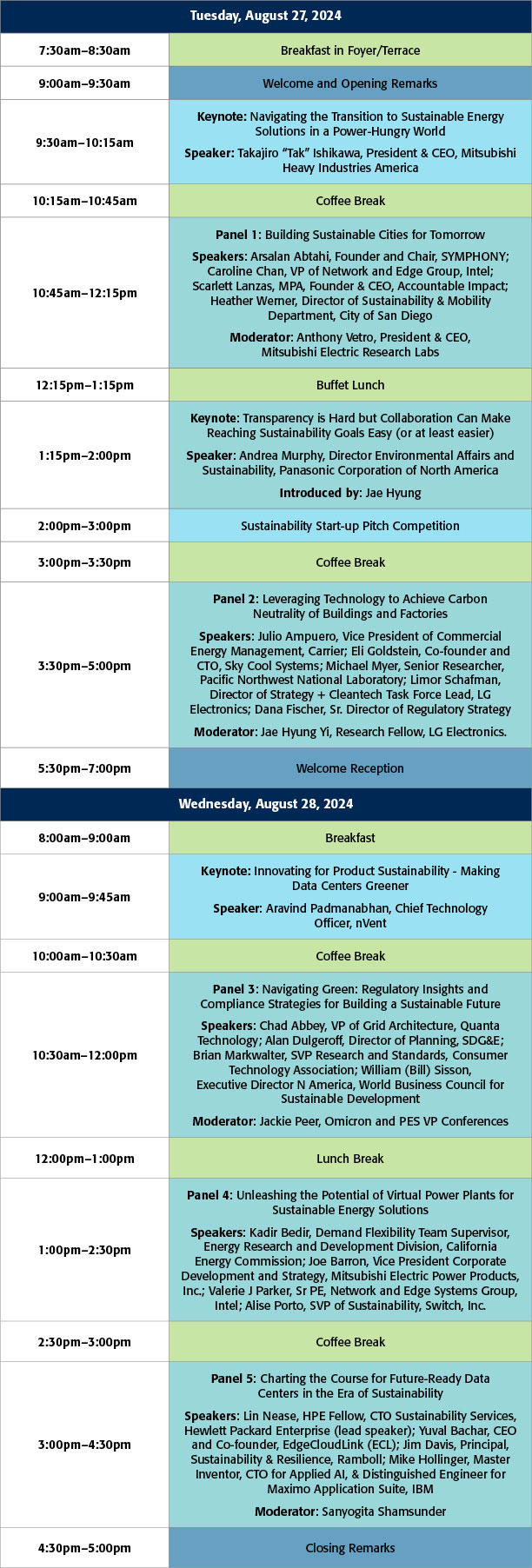 IEEE SustainTech Program at-a-glance 7/22